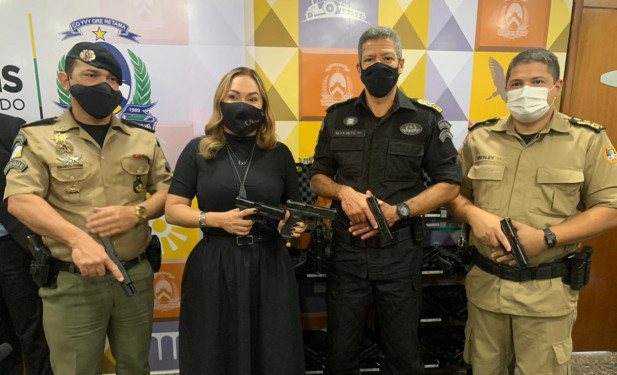 Com emenda de Luana Ribeiro, Polícia Militar do Tocantins recebe 97 pistolas Glock